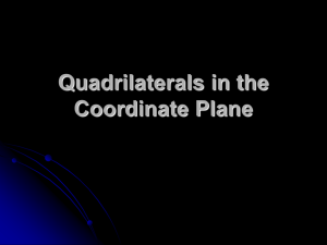 Quadrilaterals in the Coordinate Plane Do now