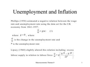 Talk: Inflation and Unemployment