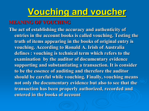 Vouching and voucher