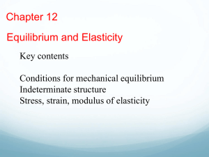Chapter 12 - Equilibrium and Elasticity