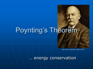 Poynting`s Theorem