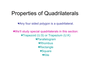 3.2 Properties of Quadrilaterals