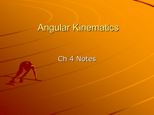 Angular Kinematics Notes