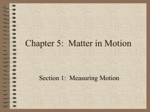 Chapter 5: Matter in Motion - Red Hook Central School District