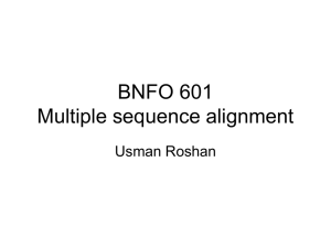 Multiple sequence alignment - Department of Computer Science • NJIT