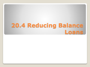 20.4 Reducing Balance Loans