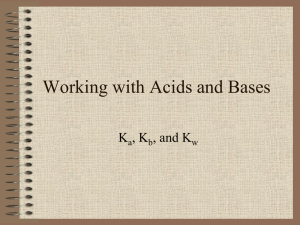 Working with Acids and Bases
