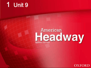 American Headway 1: Unit 9 Food you like!