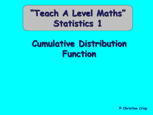 15 Cumulative Distribution Function