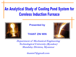 Cooling Pond System - Thant Zin`s Induction Furnace