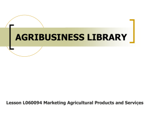 Marketing Agricultural Products and Services