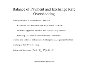 Balance of Payment and exchange rate overshooting