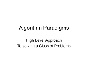 Algorithm Paradigms