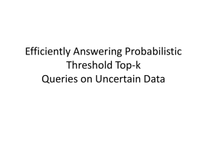 Efficiently Answering Probabilistic Threshold Top