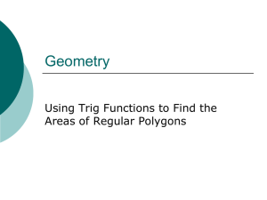 Finding Areas Using Trig