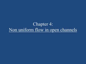 Chapter 4 -Non uniform flow in open channels