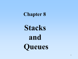 Ch 8 Stacks and Queues