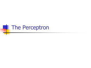Perceptron learning algorithm