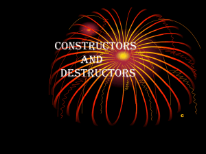 CONSTRUCTORS & DESTRUCTORS