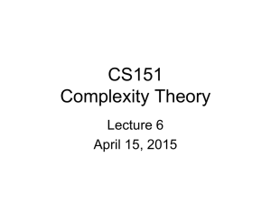 CS151 Lecture 1
