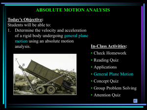 Lecture Notes for Section 16.4 (Absolute Motion Analysis)