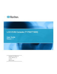 LCD KVM Console (T1700/T1900)