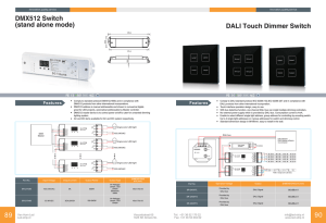DMX512 Switch (stand alone mode) DALI Touch - Led