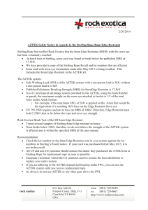 2/20/2014 AZTEK Safety Notice in regards to the Sterling