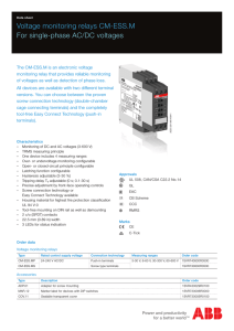 Voltage monitoring relays CM-ESS.M