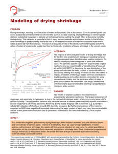 Modeling of drying shrinkage