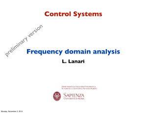 Control Systems Frequency domain analysis