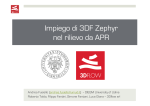 Impiego di 3DF Zephyr nel rilievo da APR - 3DOM