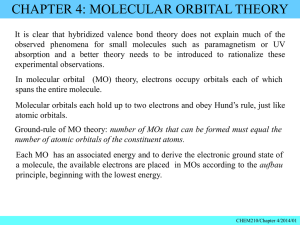 Chapter 4 Molecular orbital theory