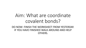 coordinate covalent