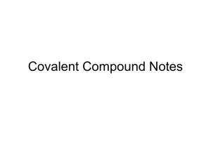 Covalent Compounds Notes