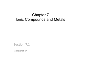 Binary ionic compounds - Bishop Moore High School