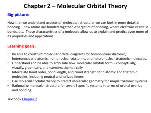 Chapter 2 - Molecular orbital theory