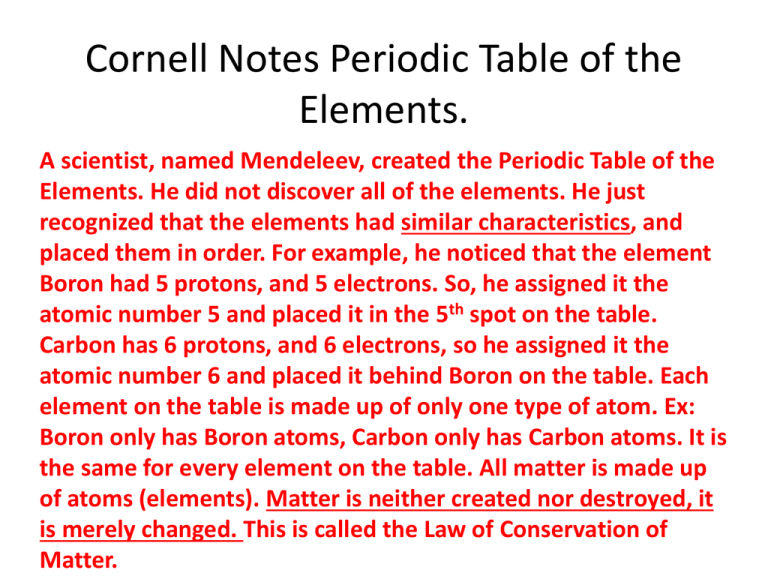 cornell-notes-periodic-table-of-the-elements