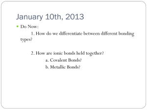 Chapter 8 Basics of Bonding
