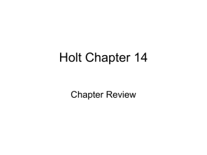 holtchp14review - Marshall Middle School