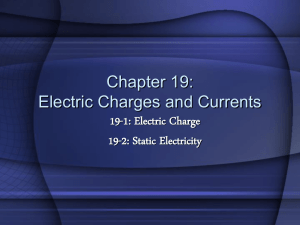 Chapter 19: Electric Charges and Currents