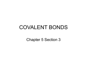 COVALENT BONDS - Toll Middle School