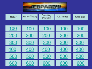 Jeopardy Review Test 1