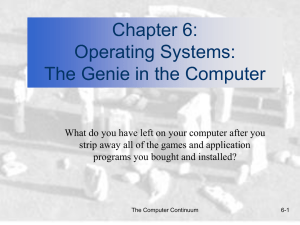 Chapter 6: Operating Systems: The Genie in the Computer