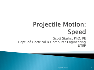 Projectile Motion Speed