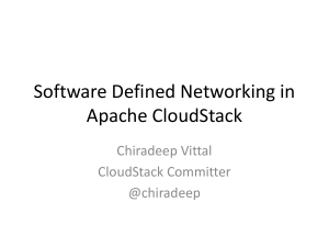 Software Defined Networking in Apache CloudStack
