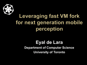 Leveraging Fast VM Fork for Next Generation Mobile Perception