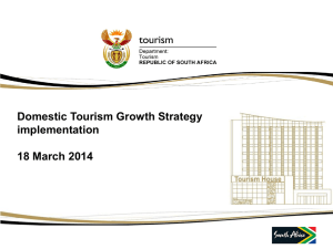 Domestic Tourism Growth Strategy implementation