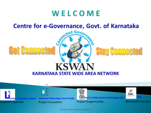 KSWAN Presentation - Karnataka State Wide Area Network