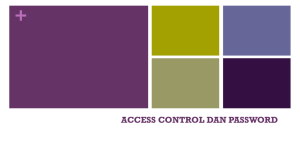 Access Control-password + Remote Authentication and